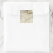 Sticker Carré Père Noël Barbara, Californie (Sac)