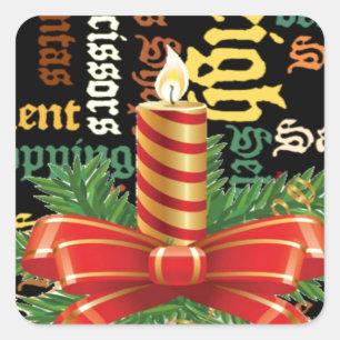 Sticker Carré Père Noël Bonne journée et une meilleure nuit.jpg