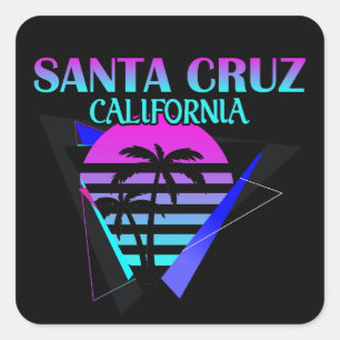 Sticker Carré Père Noël Cruz Californie