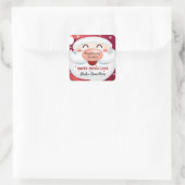 Sticker Carré Père Noël, Cuisiné avec Amour, Flocons de Neige (Sac)