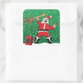 Sticker Carré Père Noël en métal lourd (Sac)