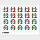 Sticker Carré Père Noël joyeux (Feuille)