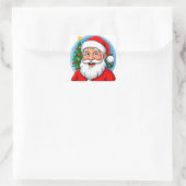 Sticker Carré Père Noël joyeux (Sac)