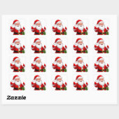 Sticker Carré Père Noël joyeux (Feuille)