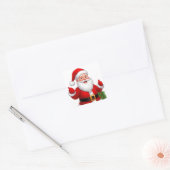 Sticker Carré Père Noël joyeux (Enveloppe)