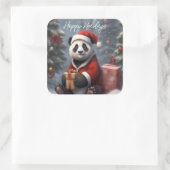 Sticker Carré Père Noël Panda Bear (Sac)