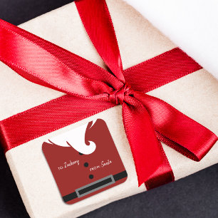 Sticker Carré Père Noël personnalisé