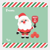 Sticker Carré Père Noël Pickleball 🎅 (Devant)