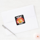 Sticker Carré Père Noël Rosa Beach, Floride (Enveloppe)