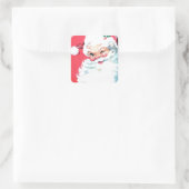 Sticker Carré Père Noël vintage (Sac)