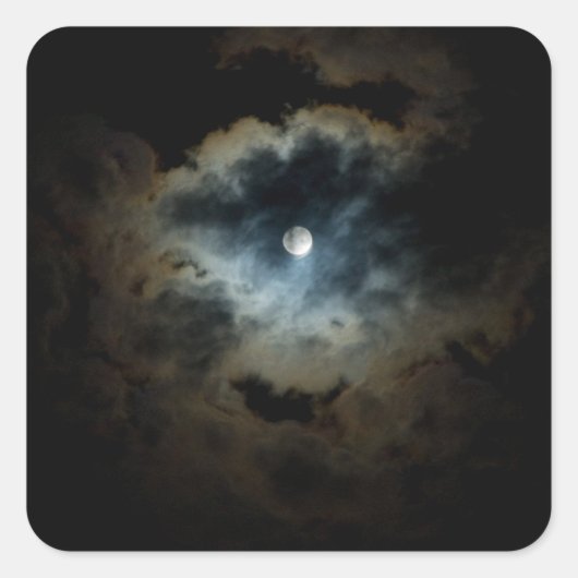 Sticker Carré perle de minuit (Devant)