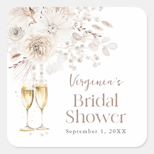 Sticker Carré Perles et poursuites (Devant)