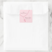 Sticker Carré Perles Rosaire Première Communion Sainte Rose Brow (Sac)