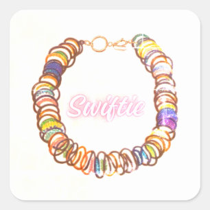 Sticker Carré Perles Swiftie – Concept de bracelet lumineux de s