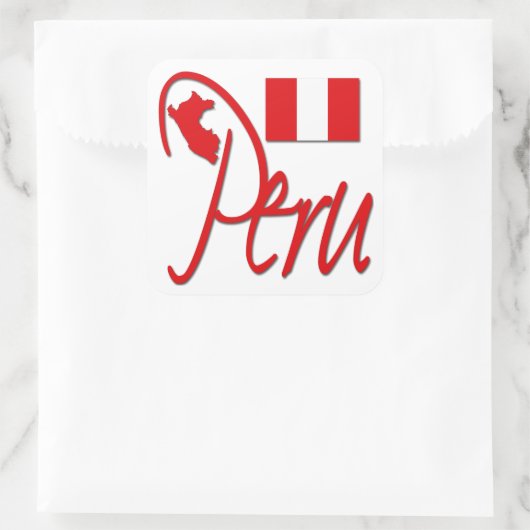 Sticker Carré Pérou (Sac)