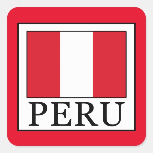 Sticker Carré Pérou (Devant)