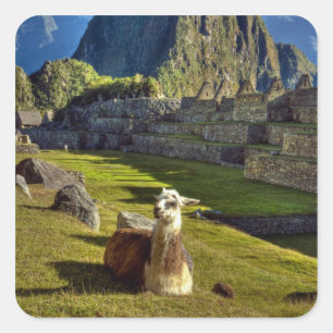Sticker Carré Pérou, Andes, Montagnes des Andes, Machu Picchu