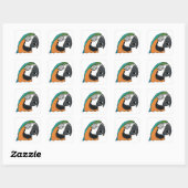 Sticker Carré Perroquet (Feuille)