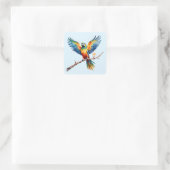 Sticker Carré Perroquet tropical (Sac)