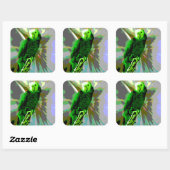 Sticker Carré Perroquet vert 6537 (Feuille)