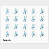 Sticker Carré Perruche bleue (Feuille)