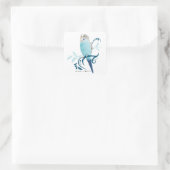 Sticker Carré Perruche bleue (Sac)