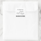 Sticker Carré Personalized Building Bricks (Sac)