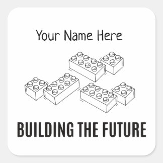 Sticker Carré Personalized Building Bricks