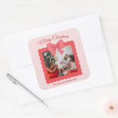 Sticker Carré Personalized Cute Christmas Photo Collage (Enveloppe)