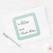 Sticker Carré Personalized gift labels from custom name (Enveloppe)