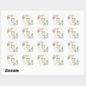 Sticker Carré Personalized Gold & Floral 75th Custom (Feuille)