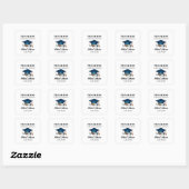 Sticker Carré Personalized Graduation Labels for Celebration (Feuille)