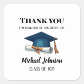 Sticker Carré Personalized Graduation Labels for Celebration (Devant)