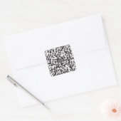 Sticker Carré Personalized Graffiti Name Pattern — Custom Urban (Enveloppe)
