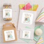 Sticker Carré Personalized Ice Cream Truck Rainbow Sprinkle