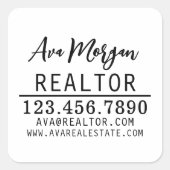 Sticker Carré Personalized Real Estate Agent Gift (Devant)