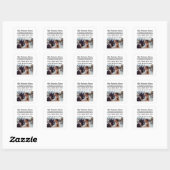 Sticker Carré Personalized Valentine Newspaper Photo (Feuille)