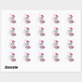 Sticker Carré Personnage de chevalier enfantin avec bouclier d'é (Feuille)