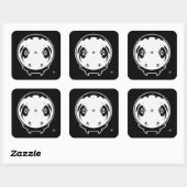 Sticker Carré Personnage de manga bizarre et étrange (Feuille)