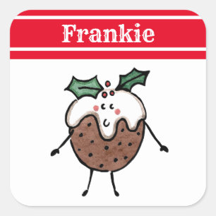 Sticker Carré personnalisable de Noël