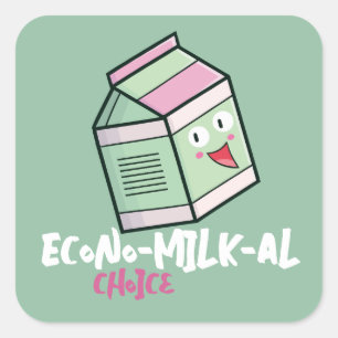 Sticker Carré Personnalisable "Econo-Milk-al Choice"