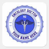 Sticker Carré Personnalisable MD Specialty Caduceus Oncology (Devant)
