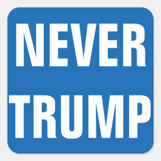 Sticker Carré Personnalisable PAS TRUMP JAMAIS pour le président