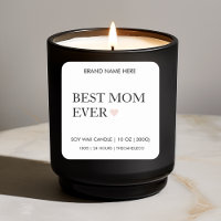 Personnalisé Meilleure maman jamais bougie Étiquet