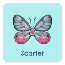 Personnalisé Octobre Turquoise Verre Papillon Art