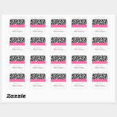 Sticker Carré personnalisé Zebra Pattern (Feuille)