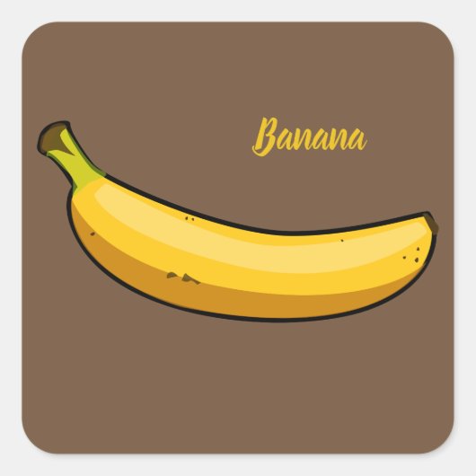 Sticker Carré Personnaliser Banana (Devant)