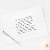 Sticker Carré Personnaliser Écriture manuscrite Bible Verse Les  (Enveloppe)