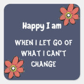 Sticker Carré Personnaliser la typographie de citation  (Devant)