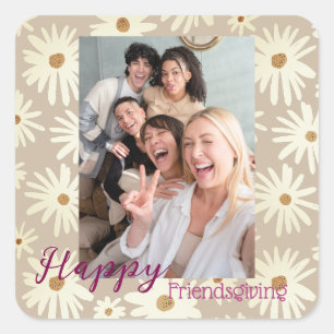 Sticker Carré Personnaliser photo générique de la fête de Noël